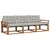 Set vanjskih sofa s jastukom 3 pcs Prirodna i svijetlo siva