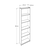 Hanah Home Polica za knjige Ktp-325-Bb-1, 43x182x26 cm, Bela