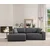 Atelier del Sofa Ugaona garnitura Pirlo 145x43x206cm Tamnosiva