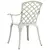 5-dijelni bistro set od lijevanog aluminija bijeli