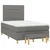 Vidaxl Box spring postelja z vzmetnico temno siva 120x190 cm blago