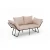 Atelier del Sofa Dvosed na razvlačenje Viper 2, 150x78x60cm, Krem