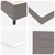Vidaxl LED Box Spring Postelja z vzmetnico Taupe 200 x 200 cm blago