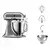 KitchenAid mešalec Medallion Silver, srebrn (KA5KSM185PSEMS)