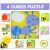 Mešaj puzzle s kockami, 4 deli - Insekti