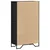 Visoka komoda crna 79,5 x 35,5 x 137,5 cm od konstruiranog drva