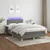 Vidaxl Box spring postelja z vzmetnico LED temno siva 120x200 cm blago