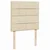 Vidaxl Box spring postelja z vzmetnico krem 90x200 cm blago