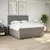 Vidaxl Box spring postelja z vzmetnico taupe 180x200 cm blago