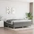 Vidaxl Box spring postelja z vzmetnico temno siva 160x200 cm blago