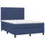 Vidaxl Box spring postelja z vzmetnico moder 140x190 cm blago