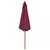 Vrtni suncobran s drvenom šipkom 300 cm bordo