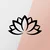 Wallity Zidna dekoracija Lotus Flower 2, 60x35 cm, 1.2mm, Crna