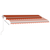 vidaXL Prostostoječa avtomatska tenda 450x350 cm oranžna/rjava