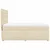 Vidaxl Box spring postelja z vzmetnico krem 140x190 cm blago