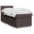 Vidaxl Box spring postelja z vzmetnico temno rjava 100x200 cm blago