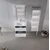 HANAH HOME Kupatilski ormarić sa umivaonikom i ogledalom (2 komada) Side 65 v2 787