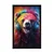 Plakat medved s slušalkami - 20x30 black