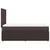 Vidaxl Box spring postelja z vzmetnico temno rjava 100x200 cm blago
