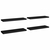 Plutajuće zidne police 4 kom crne 80 x 23,5 x 3,8 cm MDF
