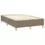 Greatstore Box spring postelja z vzmetnico taupe 120x200 cm blago