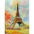 Tapeta Eifflov stolp v pastelnih barvah - 196x270