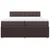 Vidaxl Box spring postelja z vzmetnico temno rjav 200x200 cm blago