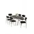 Hanah Home Trpezarijski set, 7 komada, Crni
