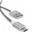 Dux Ducis K-TWO mikro USB kabla 1m + 0,2m srebrna