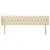 Vidaxl Vzglavje z ušesi krem 203x16x78/88 cm blago