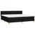 Vidaxl Box spring postelja z vzmetnico črn 200x200 cm blago