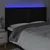 Vidaxl LED posteljno vzglavje črno 203x16x118/128 cm blago