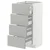 METOD / MAXIMERA Podni element 4 fronta/4 fioke, bela/Havstorp svetlosiva, 40x37 cm
