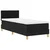 LED Box Spring Krevet s jastukom Crna 80 x 200 cm tkanina