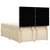 vidaXL Box spring postelja z vzmetnico krem 140x200 cm blago