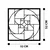 Wallity Zidna dekoracija Golden Ratio, 52x52 cm, 1.2mm, Crna