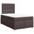 Vidaxl Box spring postelja z vzmetnico temno rjav 120x200 cm blago