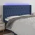 Vidaxl LED posteljno vzglavje modro 183x16x118/128 cm blago