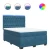 vidaXL Box spring postelja z vzmetnico modra 140x190 cm žamet