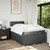 Vidaxl Box spring postelja z vzmetnico temno siva 120x190 cm blago