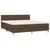 Vidaxl Box spring postelja z vzmetnico temno rjava 180x200 cm blago