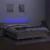 Vidaxl Box spring postelja z vzmetnico LED krem 180x200 cm blago