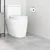 Prostirka protiv klizanja s izrezom za WC Siva 50 x 50 cm PP