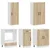 vidaXL Set omar s predalom s polico 5 pcs Sonoma hrast Konstruiran les