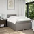 Vidaxl Box spring postelja z vzmetnico taupe 120x200 cm blago