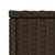 Vidaxl Vrtna miza z leseno mizno ploščo rjava 58x27,5x55 cm poli ratan