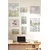 WallXpert set od 8 uramljenih slika Çgs-053, pastelni pejzaži – beli labud na jezeru, cvetna livada, more i roze lale, beli ram