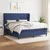 Vidaxl Box spring postelja z vzmetnico modra 160x200 cm blago