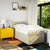 vidaXL Box spring postelja z vzmetnico krem 90x200 cm blago