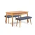 HANAH HOME Trpezarijski sto sa 2 klupe Costa 1048 Atlantic Pine Dark Blue